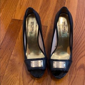 Michael Kors Black and Gold Heels